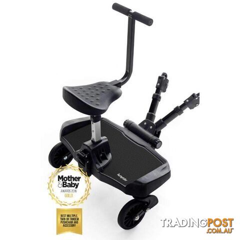 BumpRider Sit Toddler Board with Seat Attachment - Black - 1200229140047