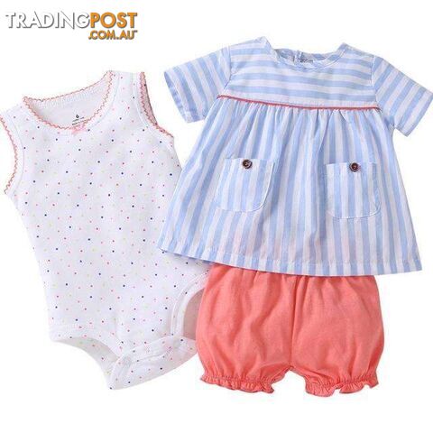 Blue Pinstripe 3pc Set