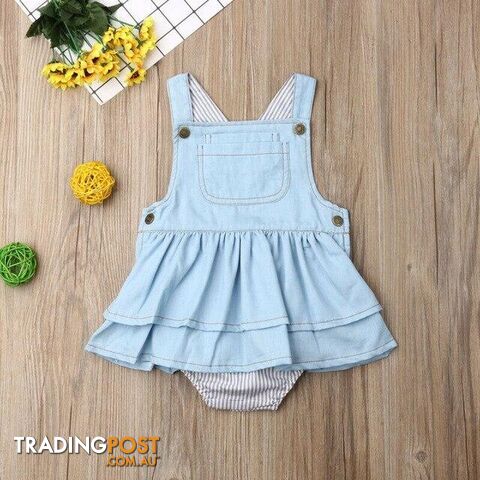 Blue Ruffle Romper