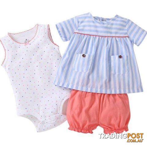 Blue Pinstripe 3pc Set