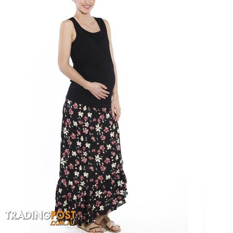 BREASTFEEDING BLACK TANK & WRAP VERSATILE SKIRT OUTFIT