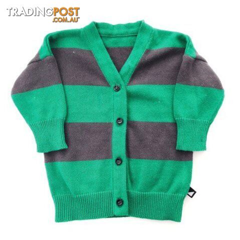 Anarkid Grunge Stripe Cardigan Emerald