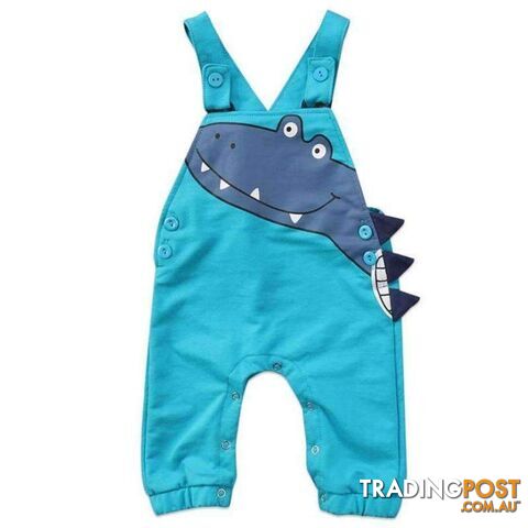 Blue Dino Overalls