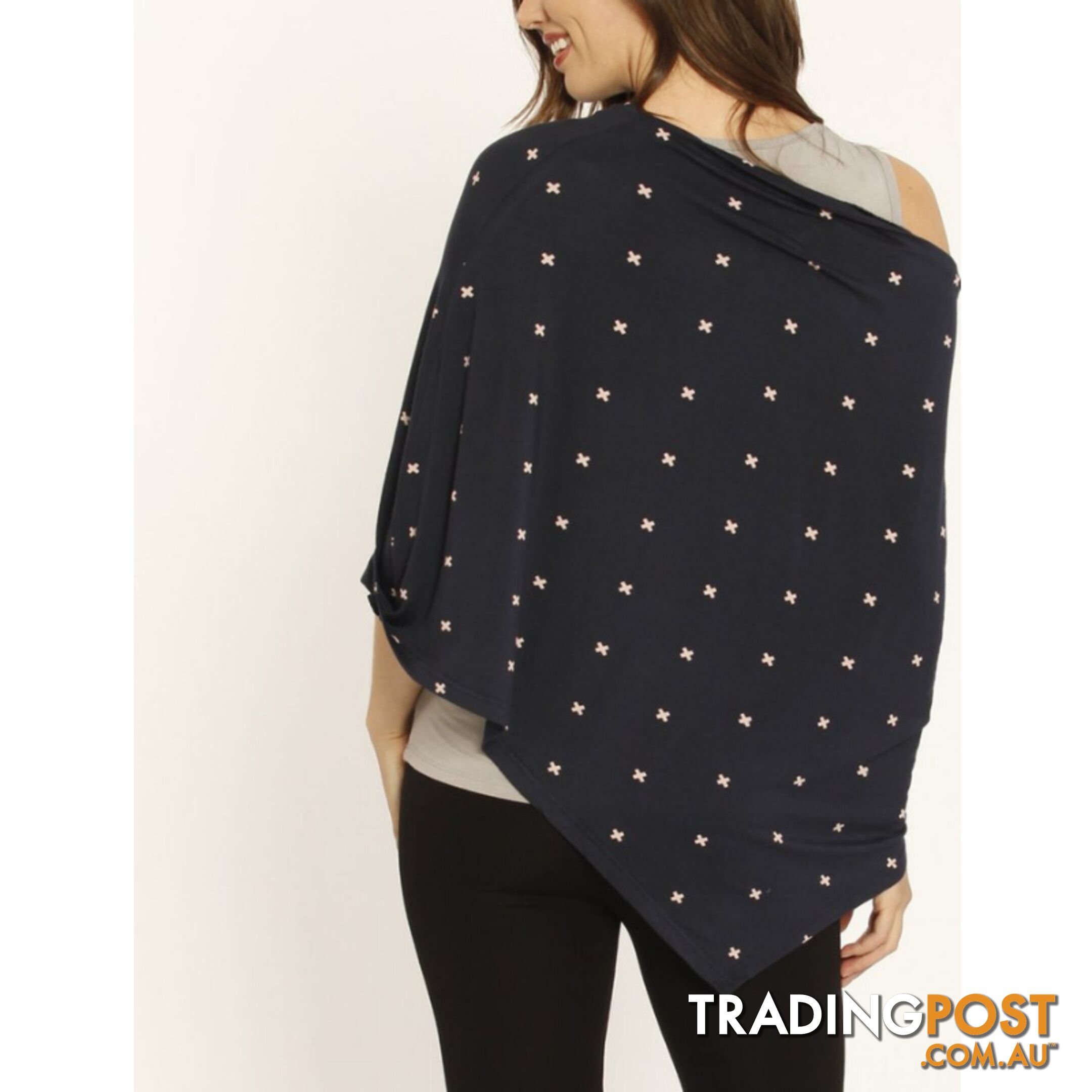 5 Ways Poncho Cover - Navy Print