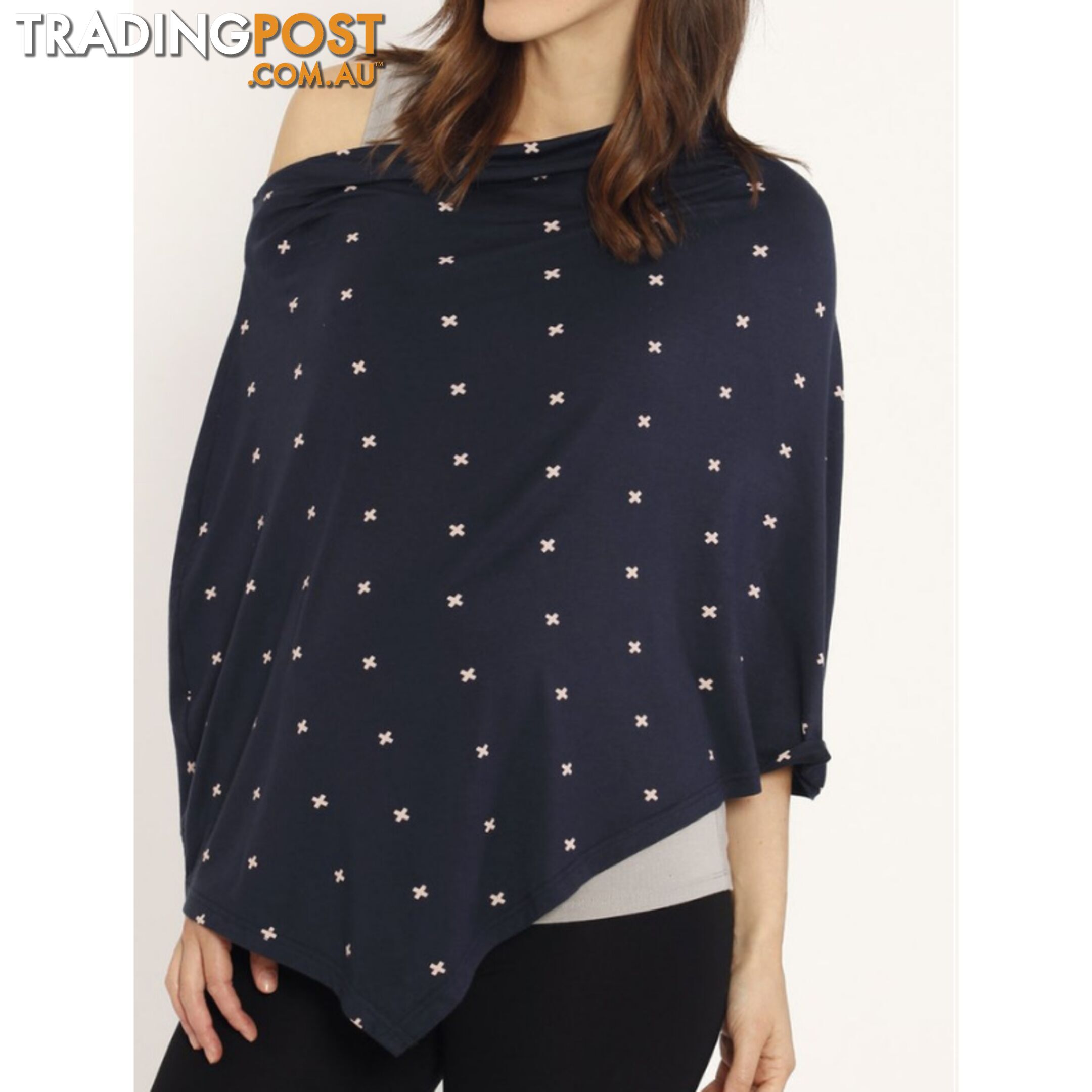 5 Ways Poncho Cover - Navy Print