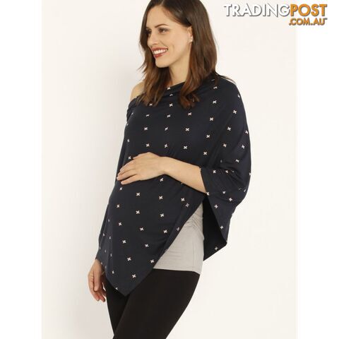 5 Ways Poncho Cover - Navy Print