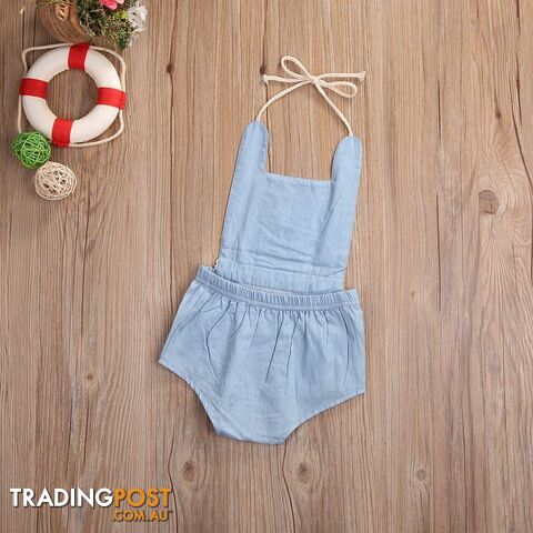 Blue Tassel Romper