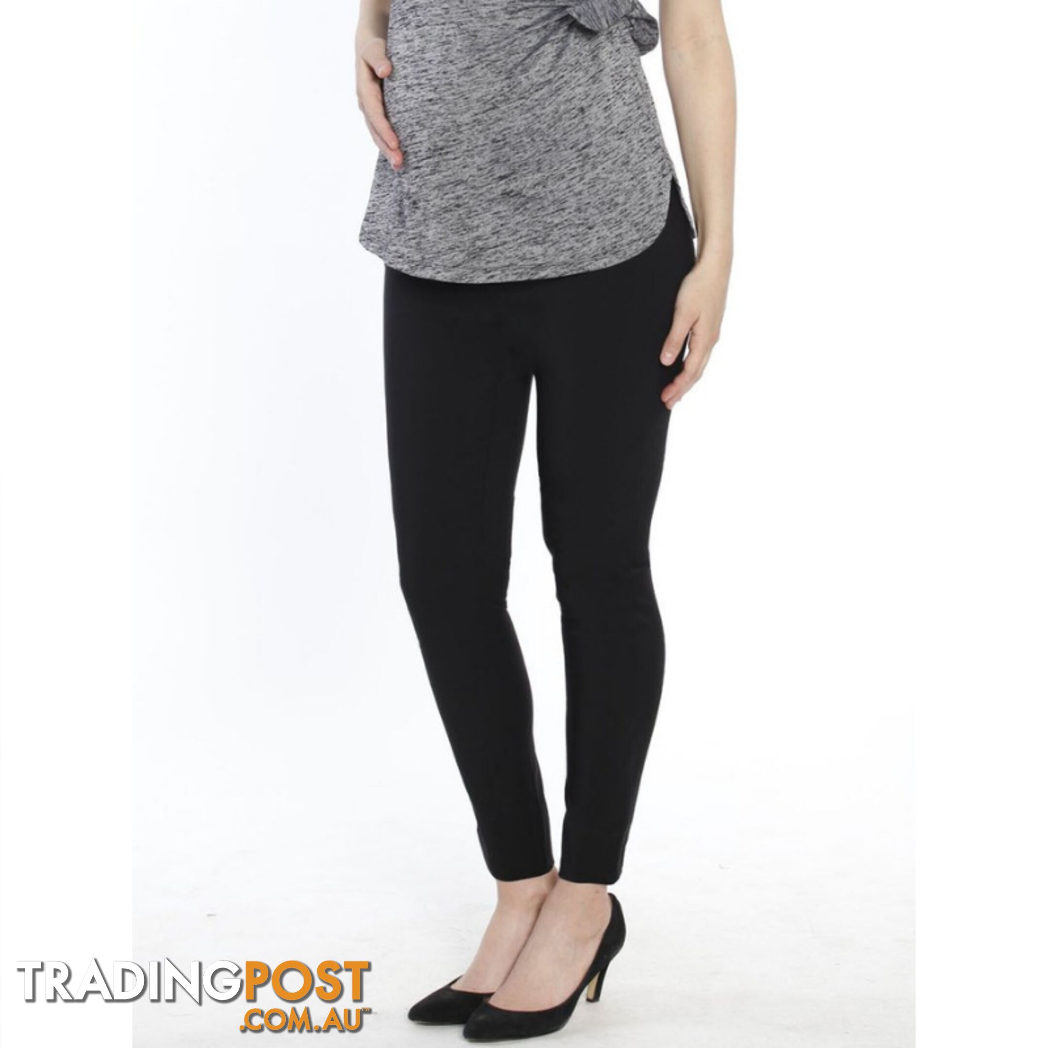 Angel Maternity Fitted Work Pants in Black - Best Seller