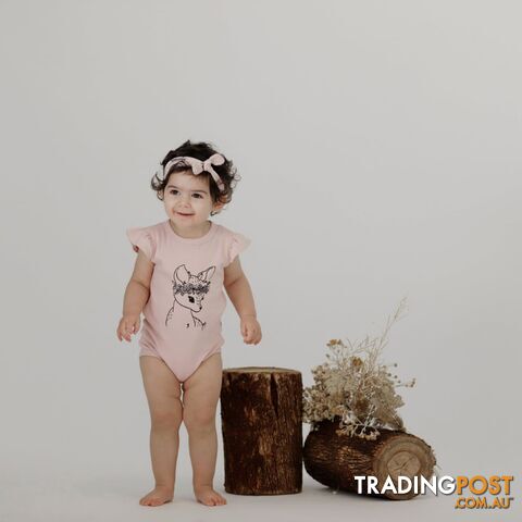 Aster & Oak Woodland Fawn Print Onesie