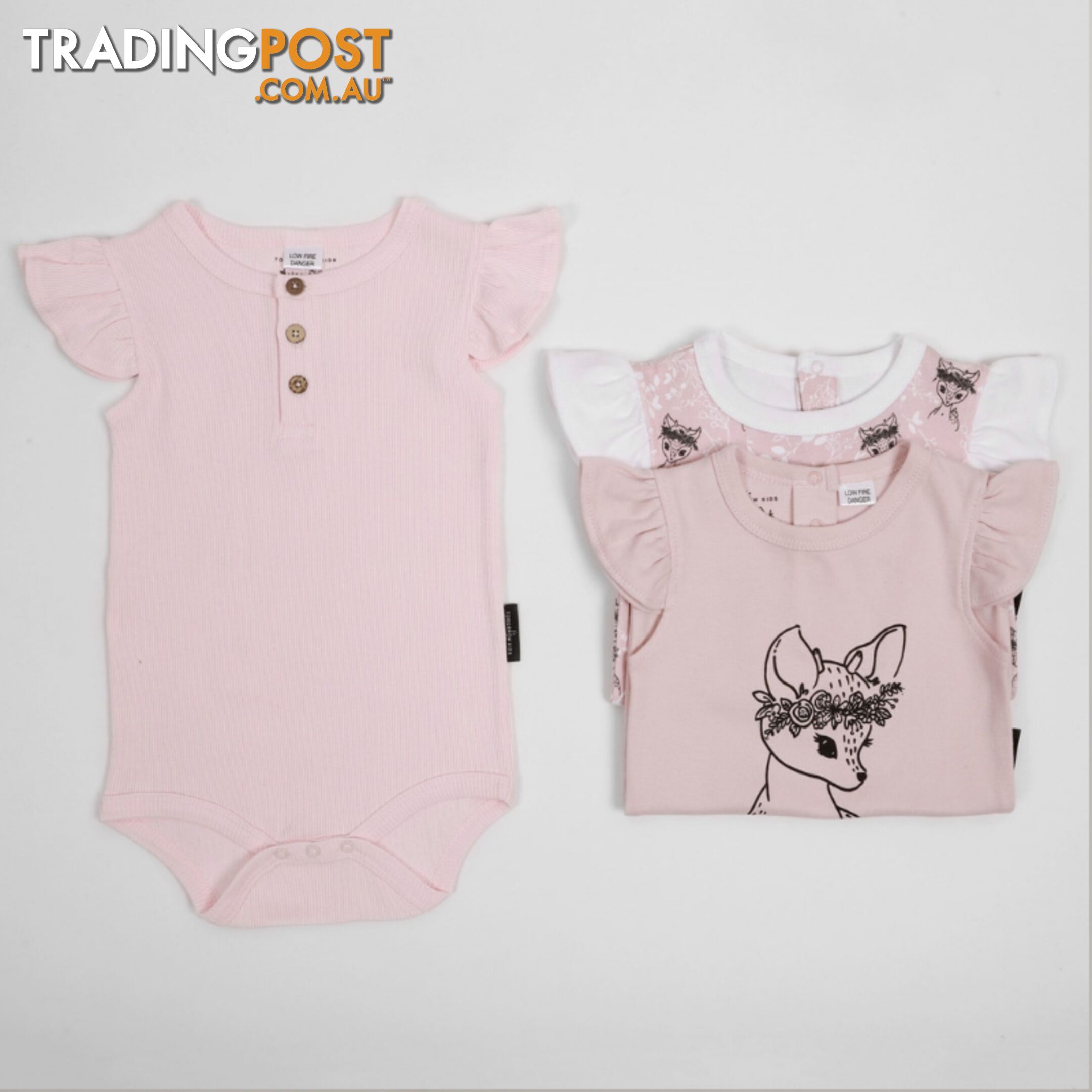 Aster & Oak Woodland Fawn Print Onesie