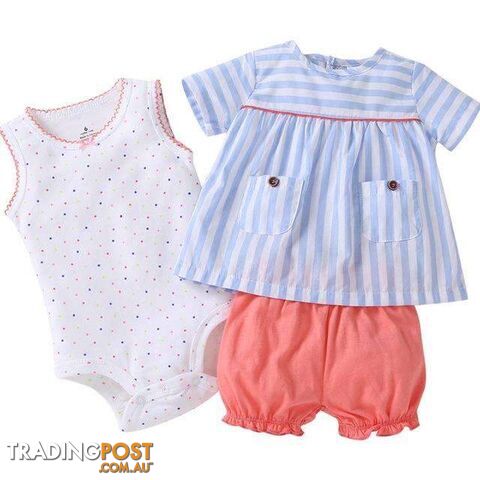 Blue Pinstripe 3pc Set