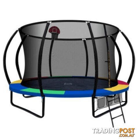 12FT Trampoline Mat with Basketball Hoop