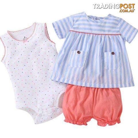 Blue Pinstripe 3pc Set