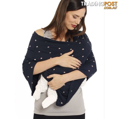 5 Ways Poncho Cover - Navy Print