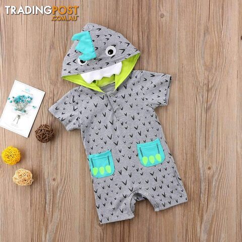 Blue & Grey Dino Jumpsuit