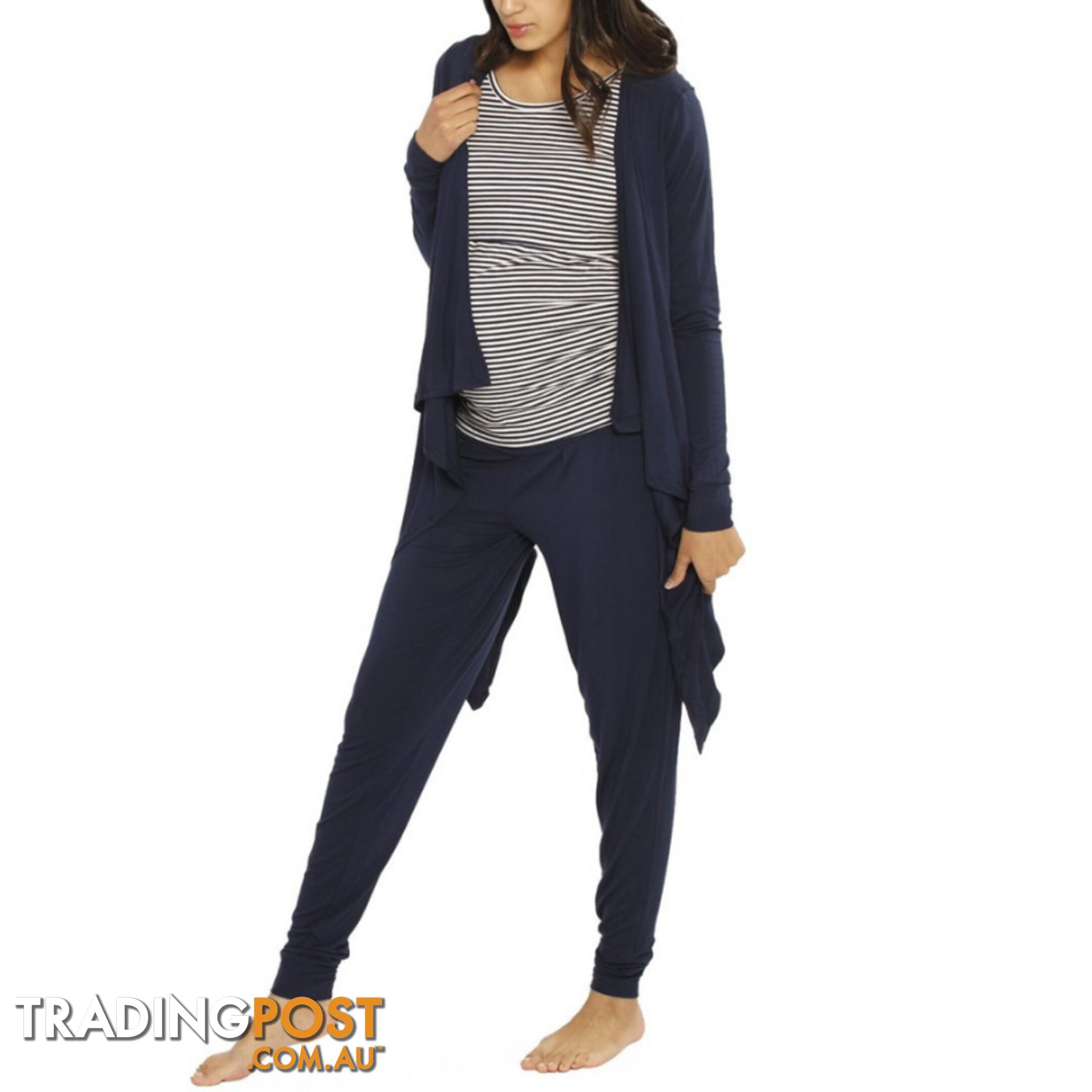 "Street to Home" Maternity 3 Piece Relax Outfit - Navy