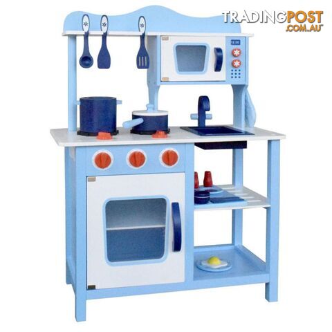 18 Piece Kids Wooden Pretend Kitchen Play Set