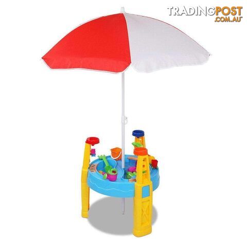 26 Piece Outdoor Kid's Umbrella & Table Sandpit Set