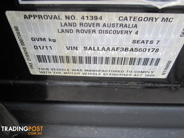 2011 Land Rover Discovery 4 Wagon Automatic