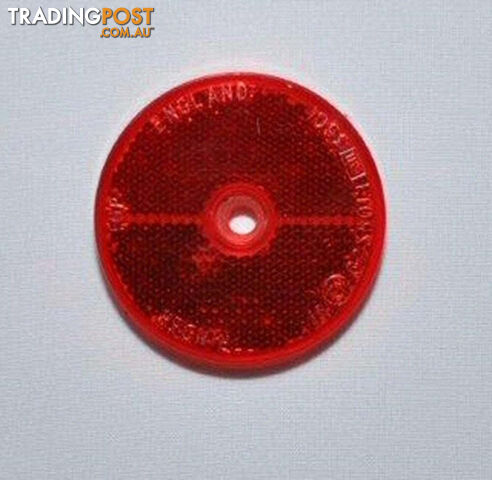 REFLECTOR RED ROUND 60MM SCREW ON