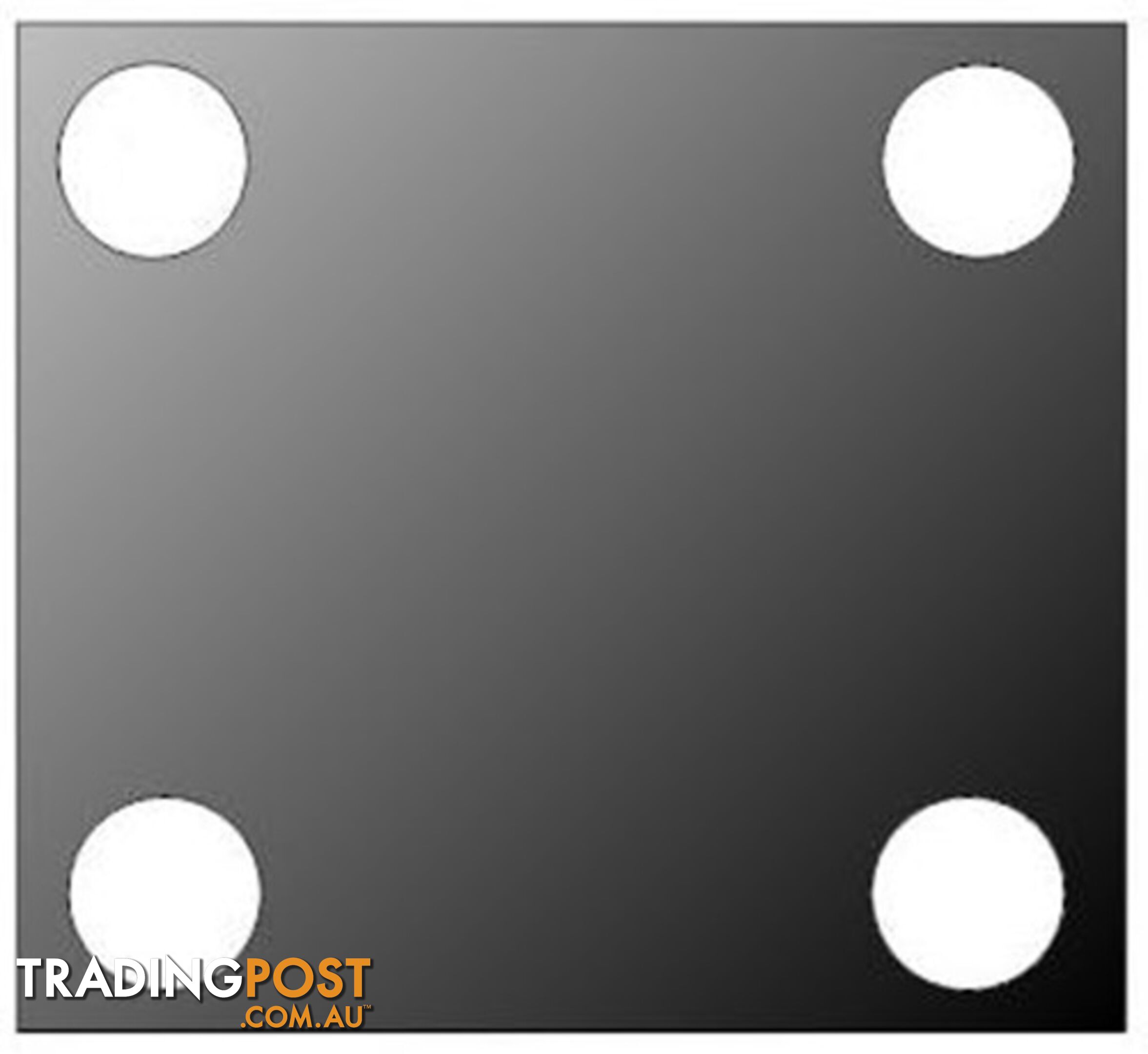 STEEL METAL BASE PLATE 100x100X5MM PUNCHED WITH 4x14mm HOLES