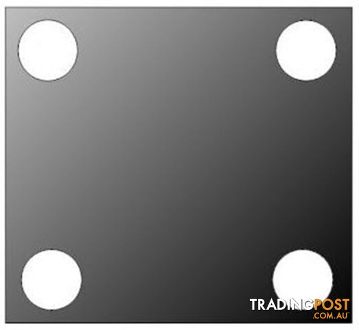 STEEL METAL BASE PLATE 100x100X5MM PUNCHED WITH 4x14mm HOLES