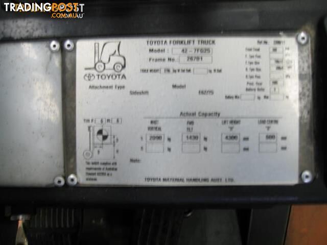 ** RENT NOW ** Forklift TOYOTA 2.5t LPG with Container Mast - photo 4 of 5