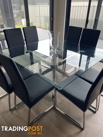 Glass dining set