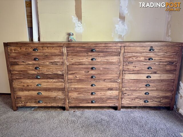 Teak Indonesian styled solid Chest of drawers