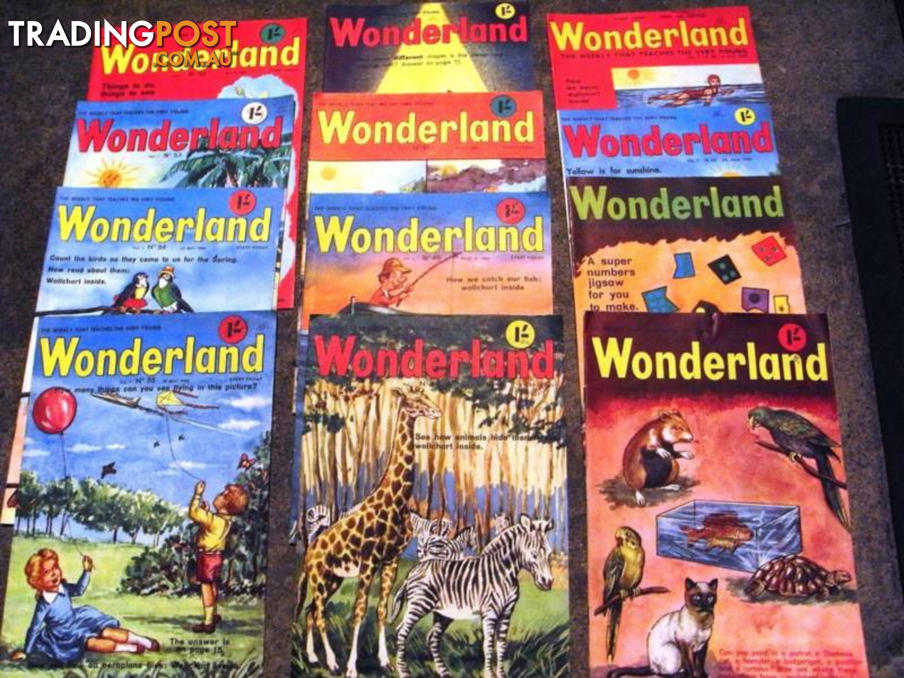 VINTAGE WONDERLAND 1966 X12 ISSUES MINT CONDITION