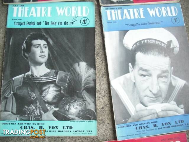 VINTAGE THEATRE WORLD******1950 1960 20 ISSUES GOOD CONDITION