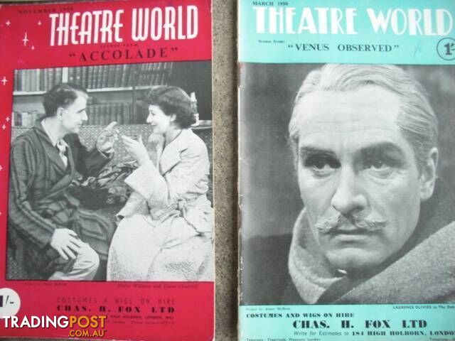 VINTAGE THEATRE WORLD******1950 1960 20 ISSUES GOOD CONDITION