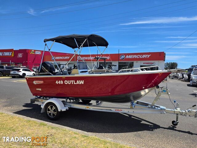 2026 449 OUTLAW SIDE CONSOLE, 60HP MERCURY FOUR STROKE COMMAND THRUST, 1098KG...