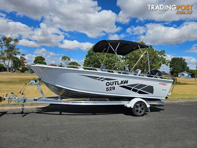 2024 529 OUTLAW SIDE CONSOLE STACER, 90HP MERCURY FOUR STROKE & 1298KG ALLOY TRAILER
