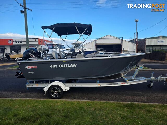2026 STACER 489 OUTLAW SIDE CONSOLE, 75HP MERCURY FOUR STROKE & 1298KG ALLOY...