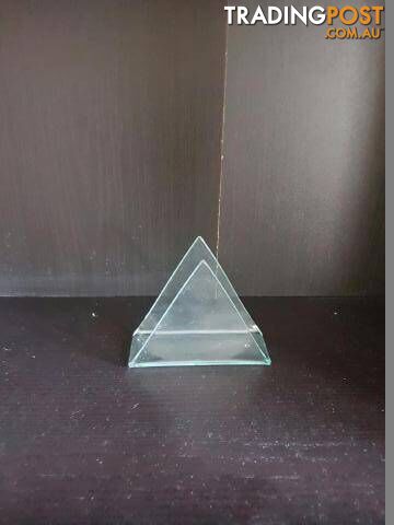 Glass Triangle Napkin / Serviette Holder Set of 6 - BRAND NEW