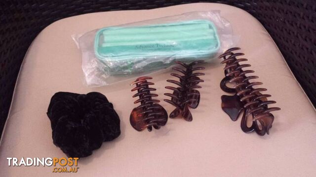 Assorted Hair Clips, Scrunchie and Rollers