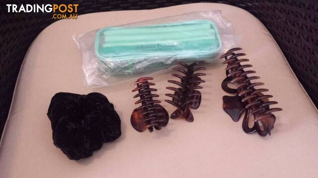 Assorted Hair Clips, Scrunchie and Rollers