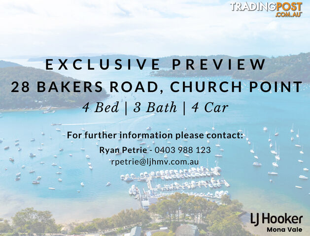 28 Bakers Road CHURCH POINT NSW 2105