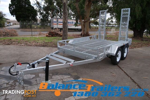 8X5 HEAVY DUTY FULLY WELDED TANDEM PLANT TRAILER WITH DROP DOWN RAMP ATM 3200KG...