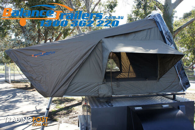 AERODYNAMIC HARD SHELL FOLDABLE ROOF TOP TENT CAMPING ROOFTOP 4WD - photo 4 of 25