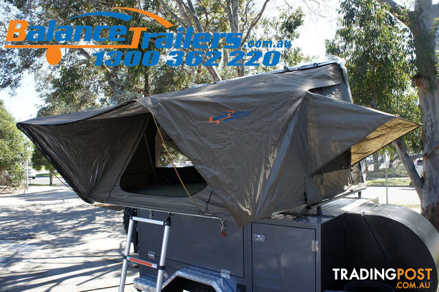 AERODYNAMIC HARD SHELL FOLDABLE ROOF TOP TENT CAMPING ROOFTOP 4WD - photo 2 of 25