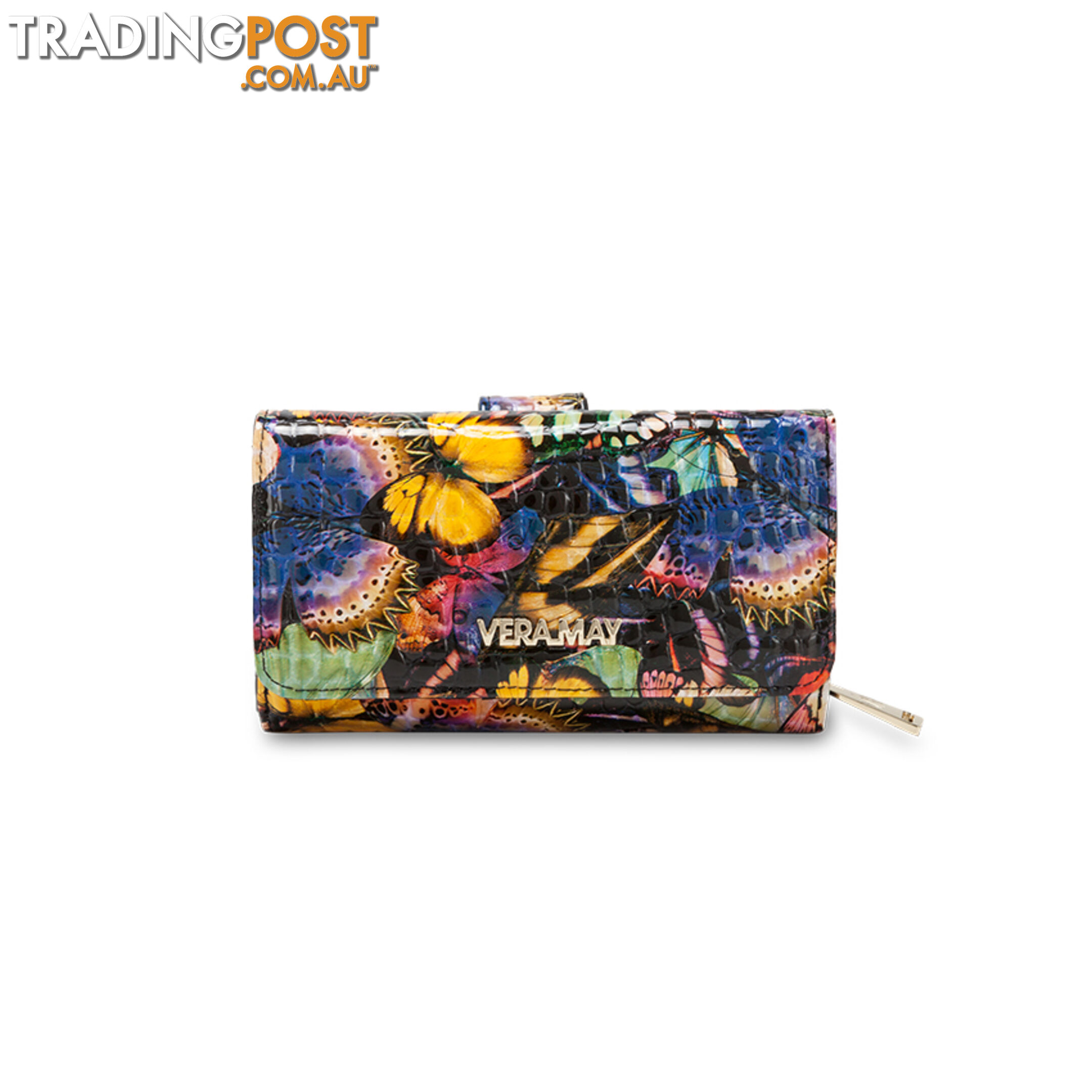 LW5M Monarch Butterfly Genuine Leather Wallet