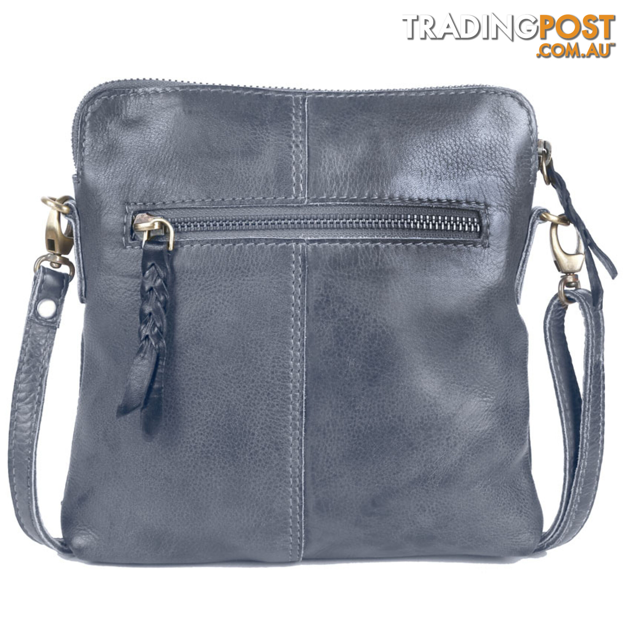 WEST LIGHT BLUE GENUINE LEATHER LADIES HANDBAG