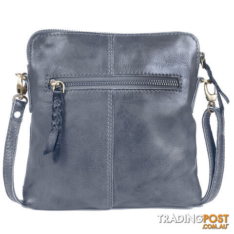 WEST LIGHT BLUE GENUINE LEATHER LADIES HANDBAG