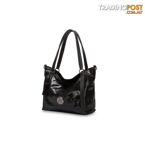 TOSCA Black Womens Genuine Leather Tote Bag