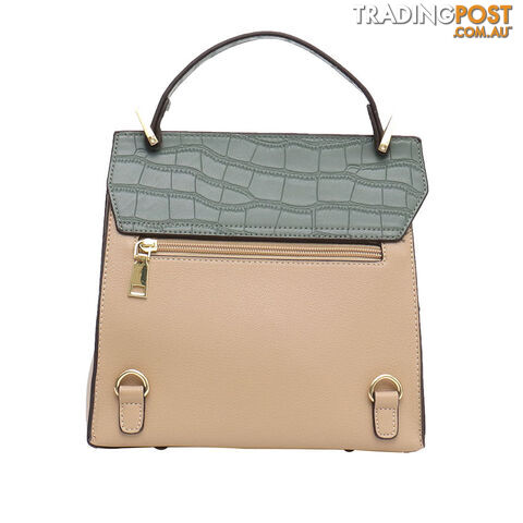 LUSH TAUPE VEGAN LEATHER WOMENS HANDBAG - photo 3 of 4