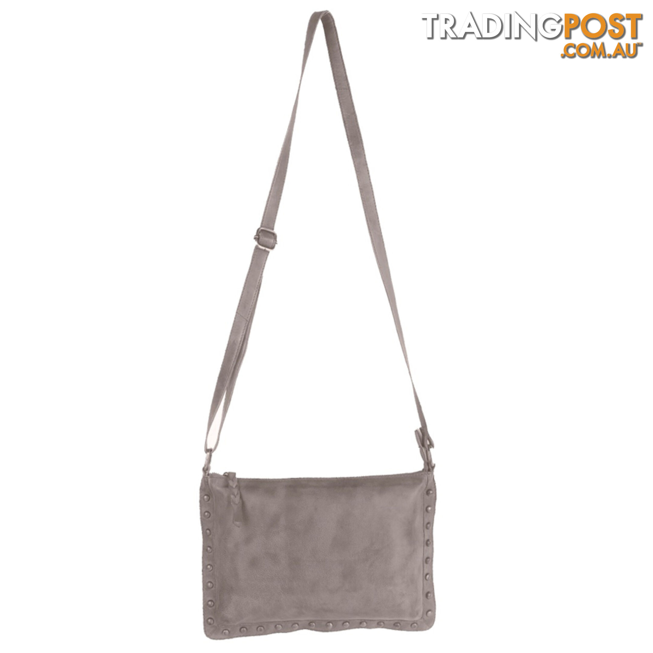 WILD GREY GENUINE LEATHER LADIES HANDBAG