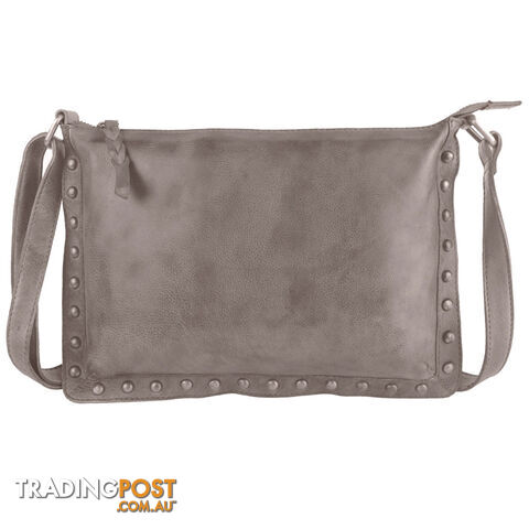 WILD GREY GENUINE LEATHER LADIES HANDBAG