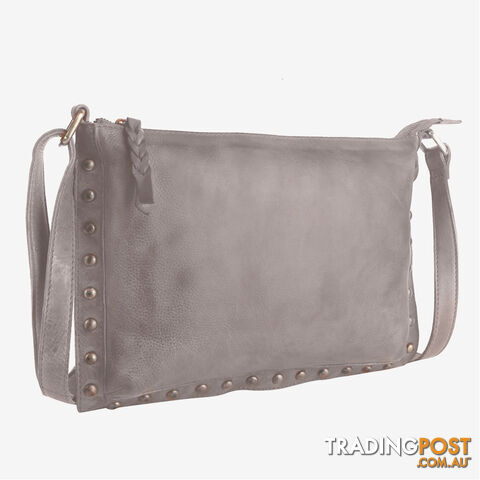 WILD GREY GENUINE LEATHER LADIES HANDBAG